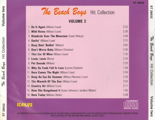 Cover zu The Beach Boys - Hit Collection Volume Two | CD | 0 Schallplatten Ankauf