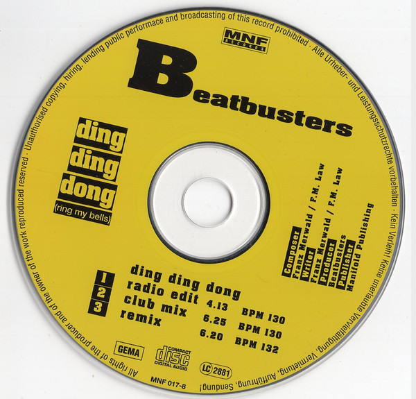 Cover zu Beatbusters (2) - Ding Ding Dong (Ring My Bells) | CD | 1996 Schallplatten Ankauf