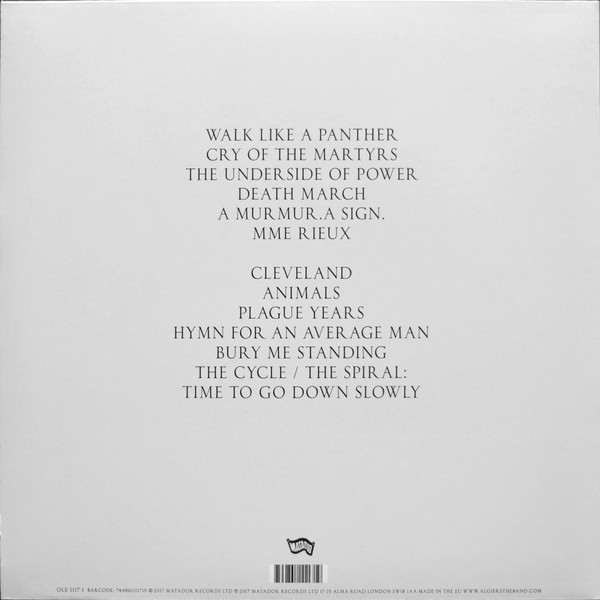 Cover zu Algiers (2) - The Underside Of Power | LP, Album