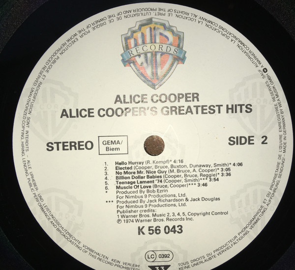 Cover zu Alice Cooper - Alice Cooper's Greatest Hits | Vinyl, LP, Reissue, Compilation, RE, Comp | Rock | Europe