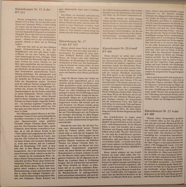 Cover zu Alfred Brendel, Wolfgang Amadeus Mozart - Klavierkonzerte | 1977 | Vinyl, LP, Compilation, 2xLP, Comp | Classical | Germany